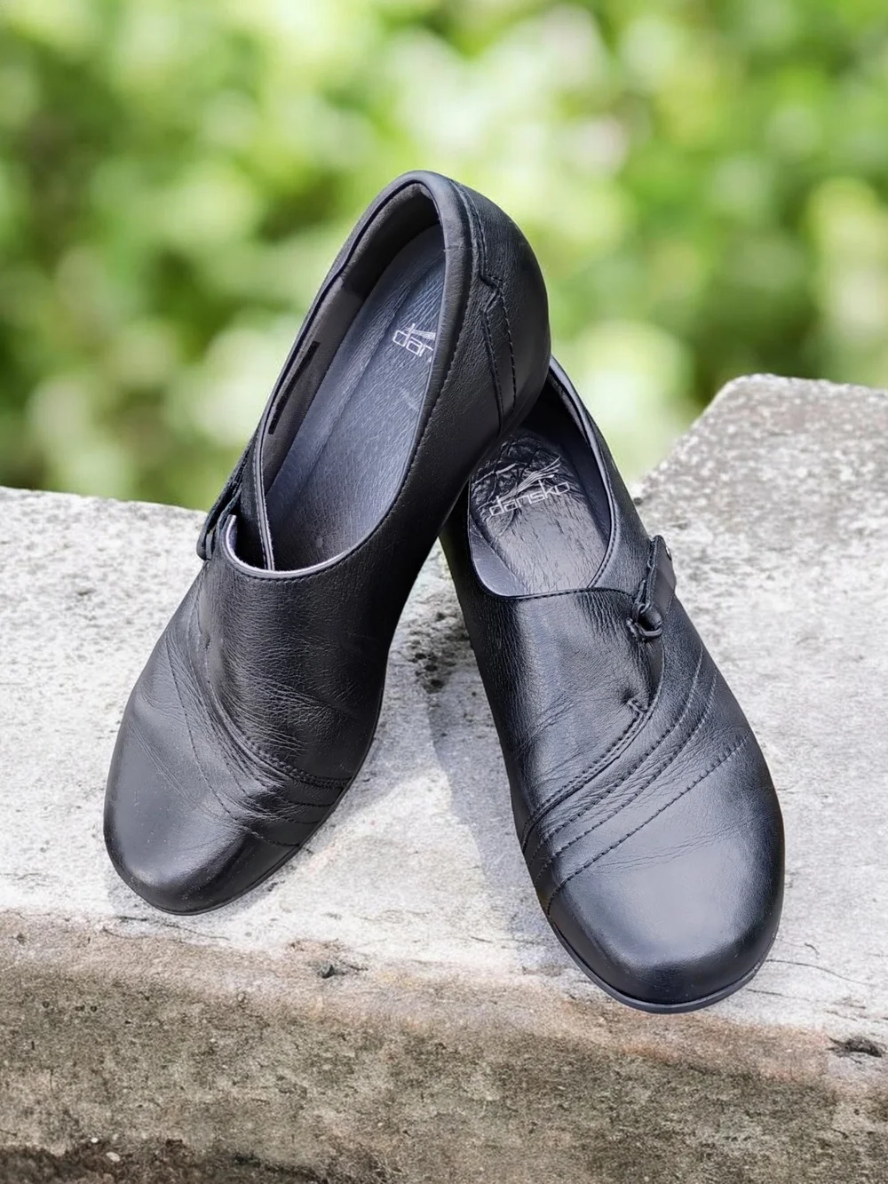 Dansko Franny Black Leather Woman's Comfort Shoe Loafers - EU 41 / US 10.5-11
